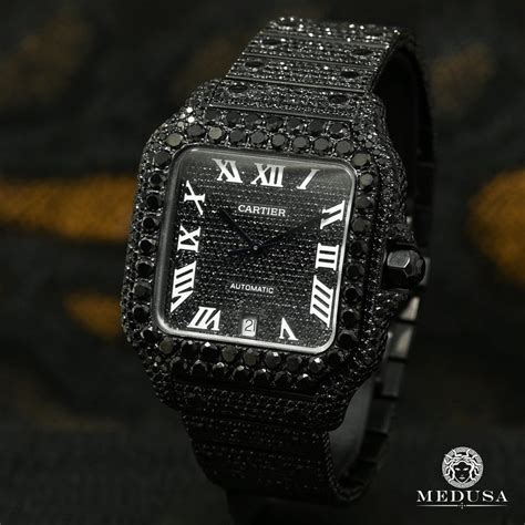 cartier santos xl black|cartier santos 100 xl diamond.